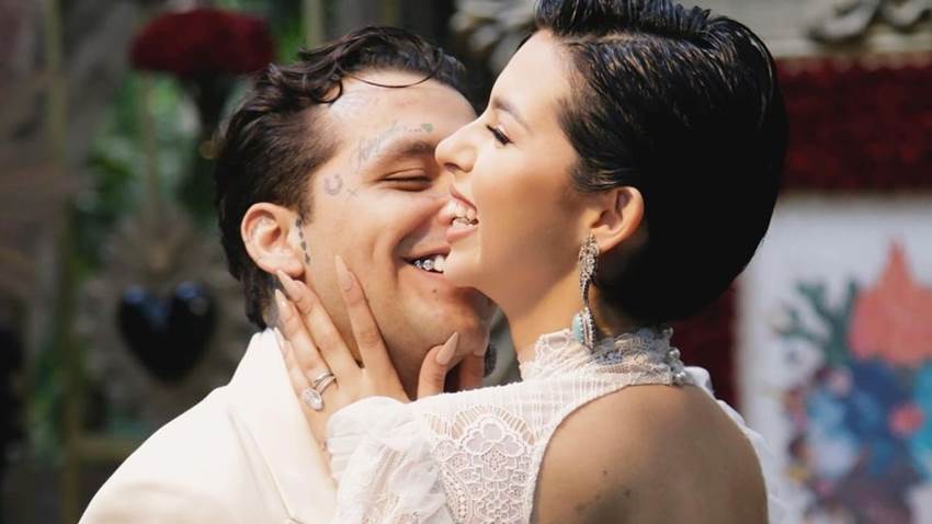 Christian Nodal y Ángela Aguilar, a dos años de su boda secreta en Roma