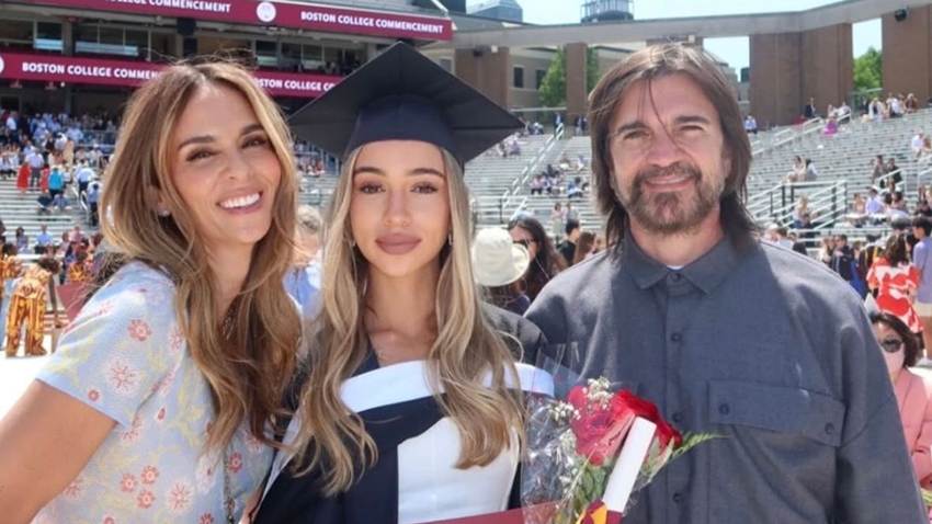 Juanes y su esposa Karen Martínez celebran en familia la graduación universitaria de Luna