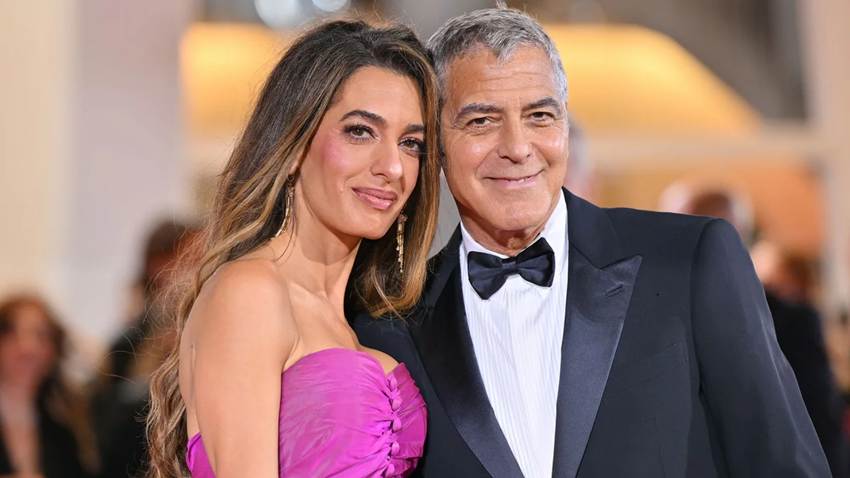 George y Amal Clooney evacúan su finca francesa con sus gemelos