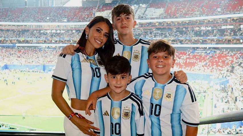 Así celebraron Antonela Roccuzzo y sus tres hijos el pase de Argentina a la Final del Mundial 2026