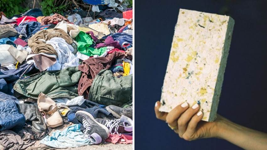 Arquitecta logró combatir las dos industrias más contaminantes con ladrillos hechos de ropa
