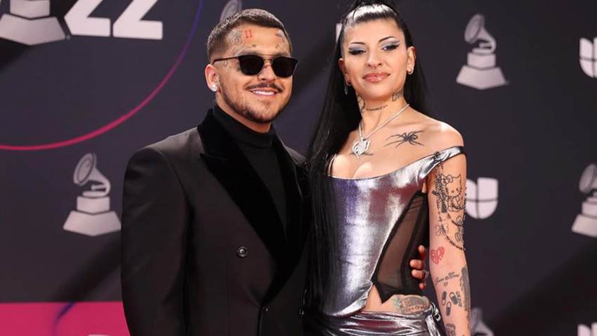 Nodal se pone romántico con Cazzu en los Latin GRAMMY: ‘Gracias por reiniciarme la vida’