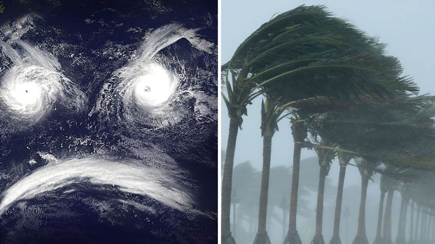 ¿Qué pasa cuando dos huracanes chocan? Mira cómo se ve el efecto Fujiwhara