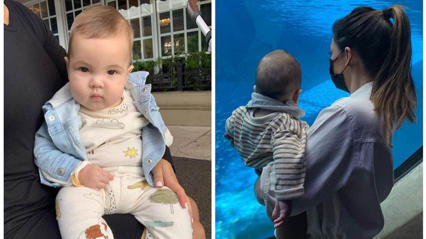 Baby Ford, el bebé de Pamela Silva, disfruta de su primera visita al museo