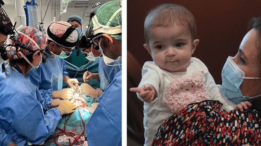 El primer trasplante de intestino de una persona fallecida a una niña de 13 meses
