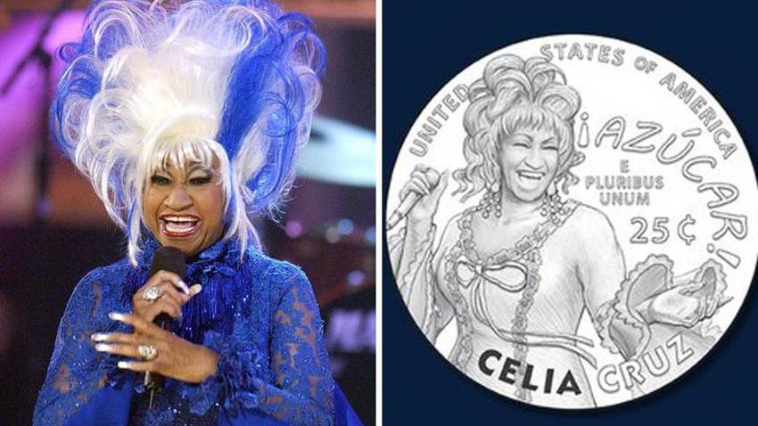 Celia Cruz y su ‘¡Azúcar!’, inmortalizadas en moneda de ¢25