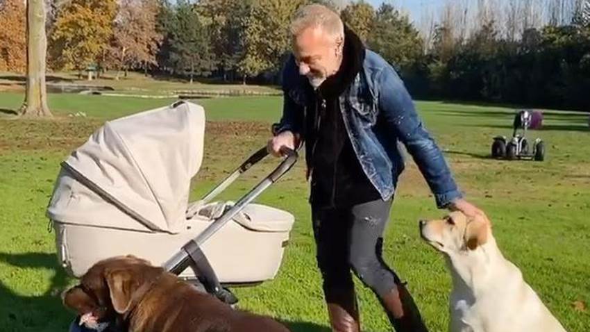 Gianluca Vacchi y su bebé Blu Jerusalema hacen su primer baile de padre e hija