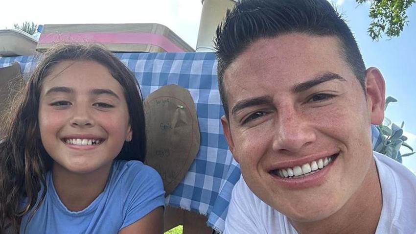 Salomé, hija de James Rodríguez, celebra los 32 años de papá con una linda sorpresa