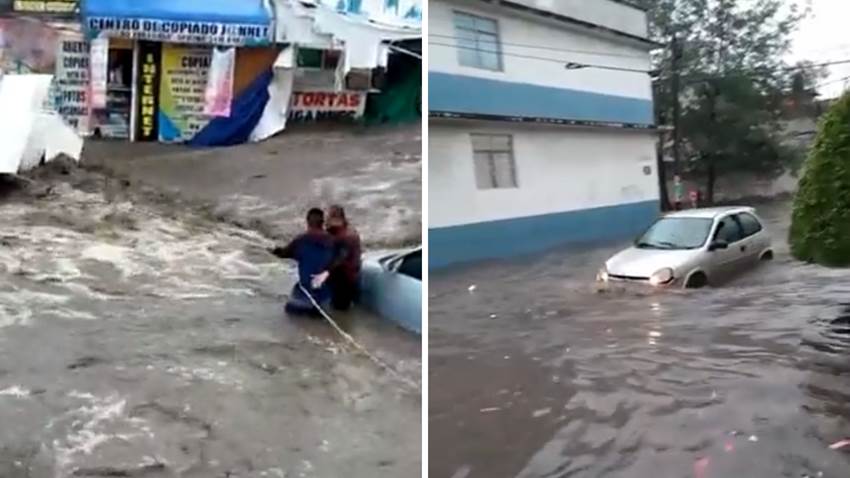 El Estado de México quedó bajo agua: videos que prueban que el cambio climático es real