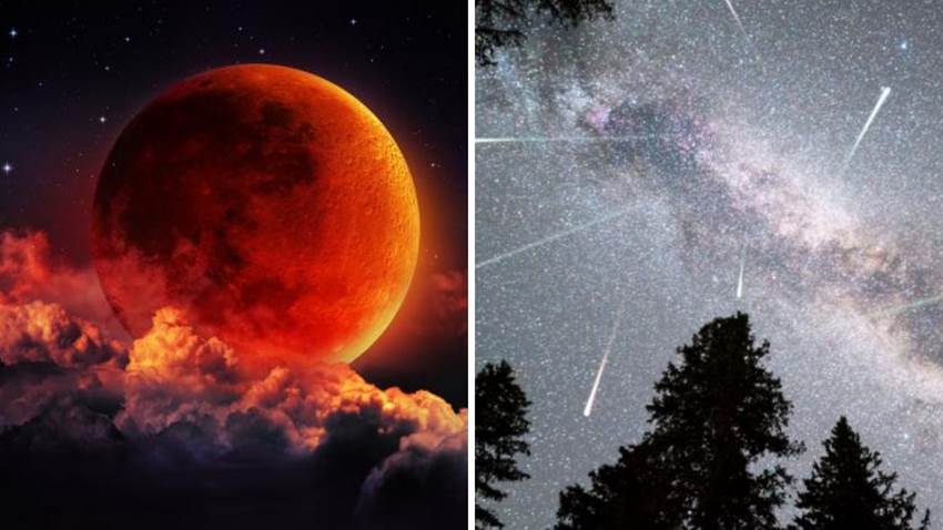 Octubre nos regalará una Luna de Sangre y lluvia de estrellas: te decimos cuándo y cómo verlas