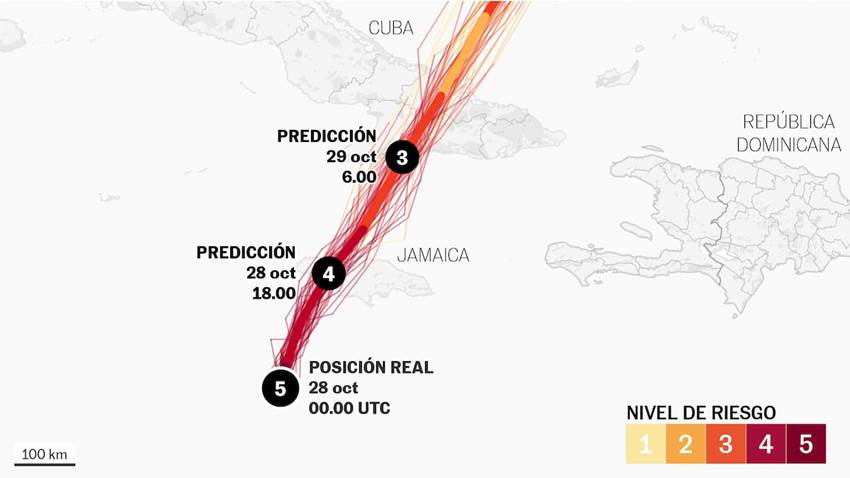 Mapas | Así avanza el huracán ‘Melissa’ y esta es su posible trayectoria