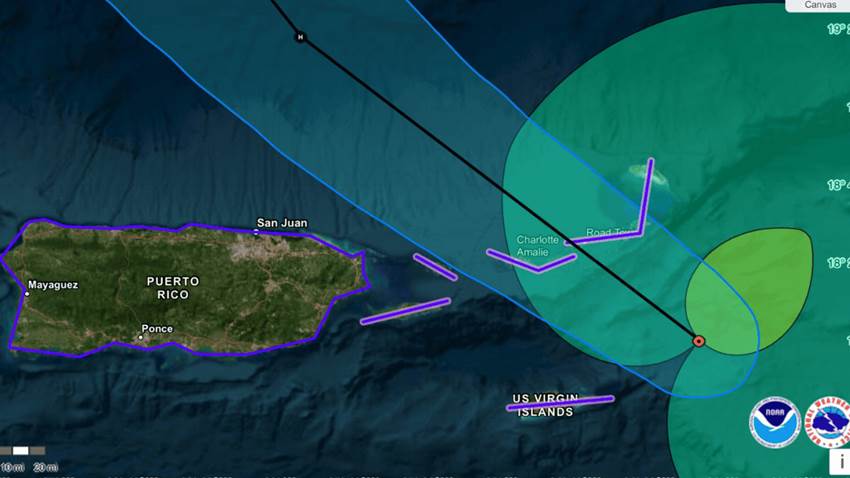 Puerto Rico, Vieques y Culebra salen del cono de trayectoria de la tormenta ´Ernesto´