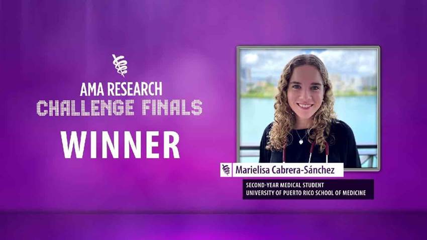 Estudiante puertorriqueña de Medicina ganó el AMA Research Challenge por su investigación sobre la EPOC