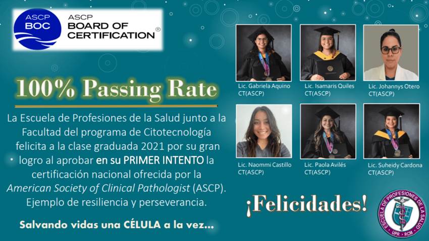 Programa de Citotecnología del Recinto de Ciencias Médicas completa el Passing Rate