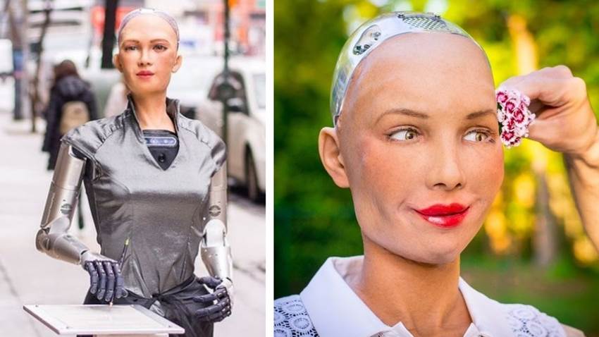 Ella es Sophia: la robot que puede hablar, pintar y reírse de tus dibujos
