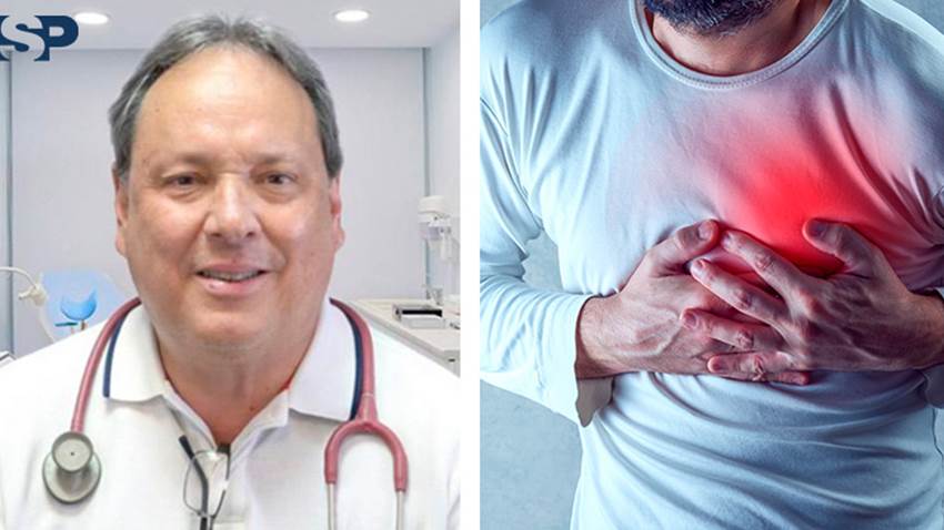 Cardiólogo afirma que cualquier molestia por encima del ombligo puede ser alerta de infarto