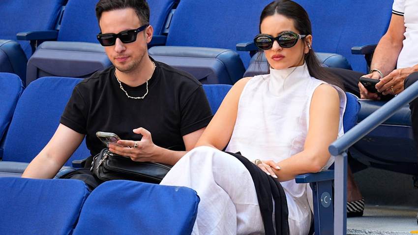 Rosalía anima a Alcaraz en el US Open con un ‘look’ recatado y gafas oscuras